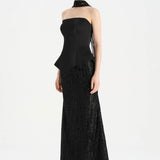 Saten Büstiyerli Taşlı Abiye Takım - 26067C