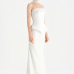 Saten Büstiyerli Taşlı Abiye Takım - 26067C