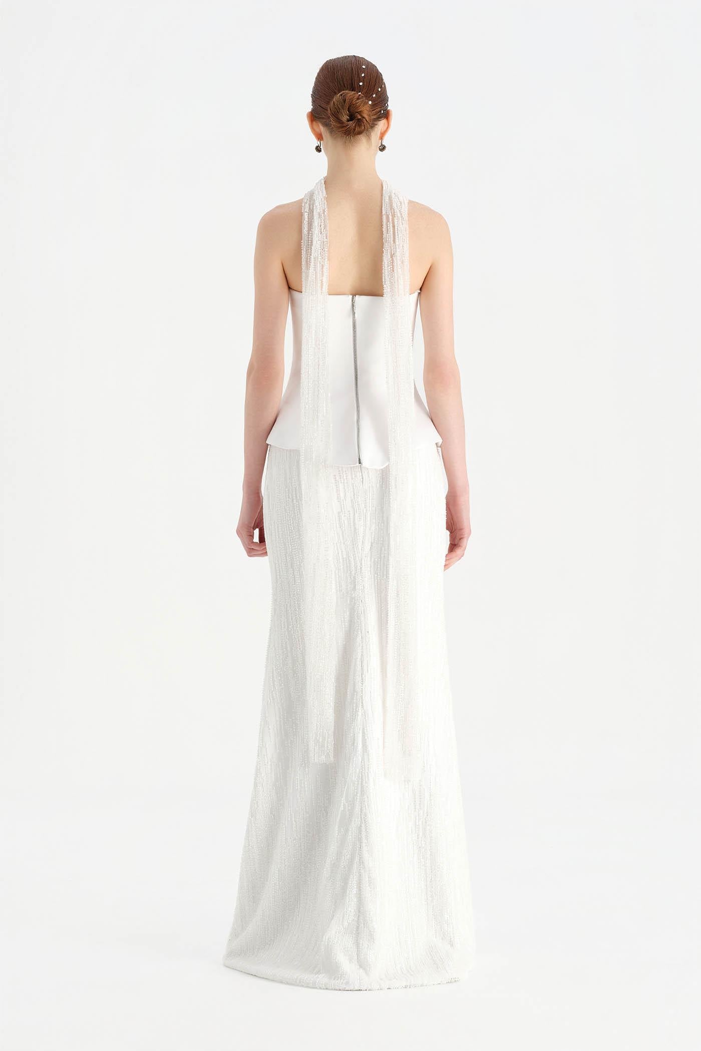 Saten Büstiyerli Taşlı Abiye Takım - 26067C