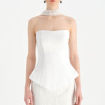 Saten Büstiyerli Taşlı Abiye Takım - 26067C