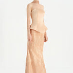 Saten Büstiyerli Taşlı Abiye Takım - 26067C