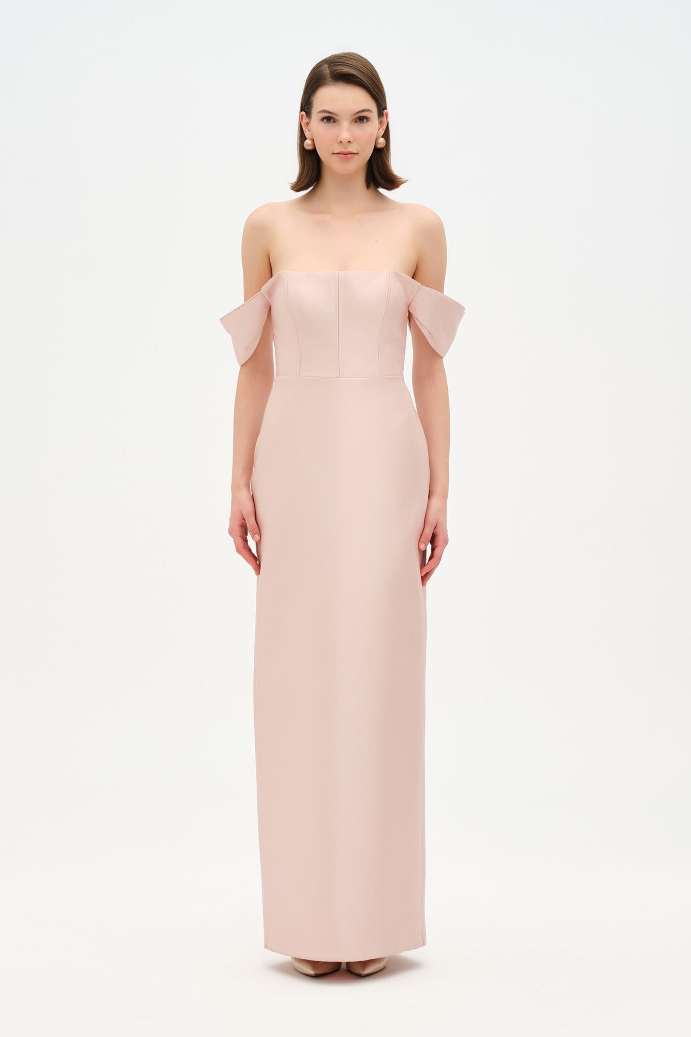 Strapless Off-the-Shoulder Evening Gown - 26054C