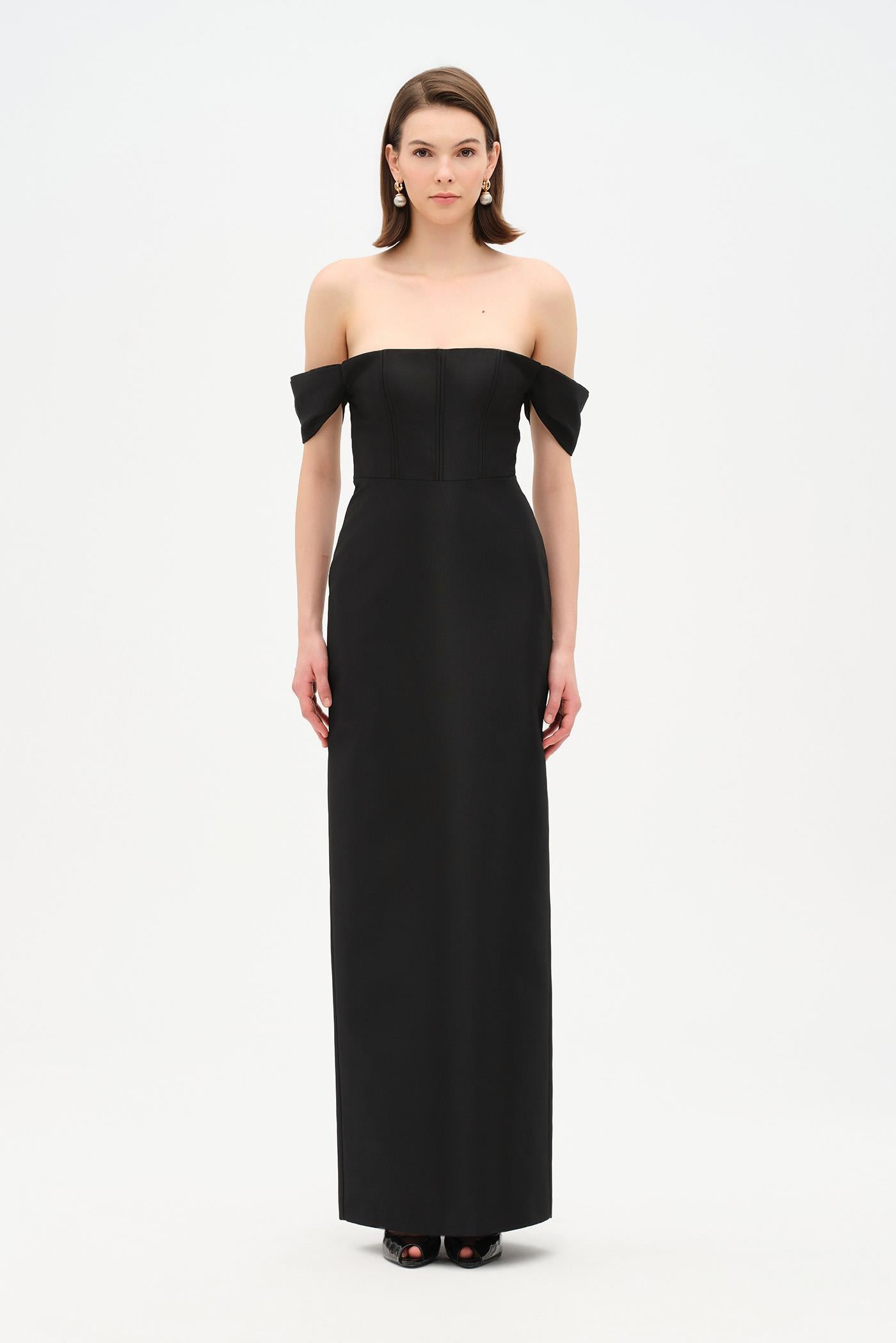 Strapless Off-the-Shoulder Evening Gown - 26054C