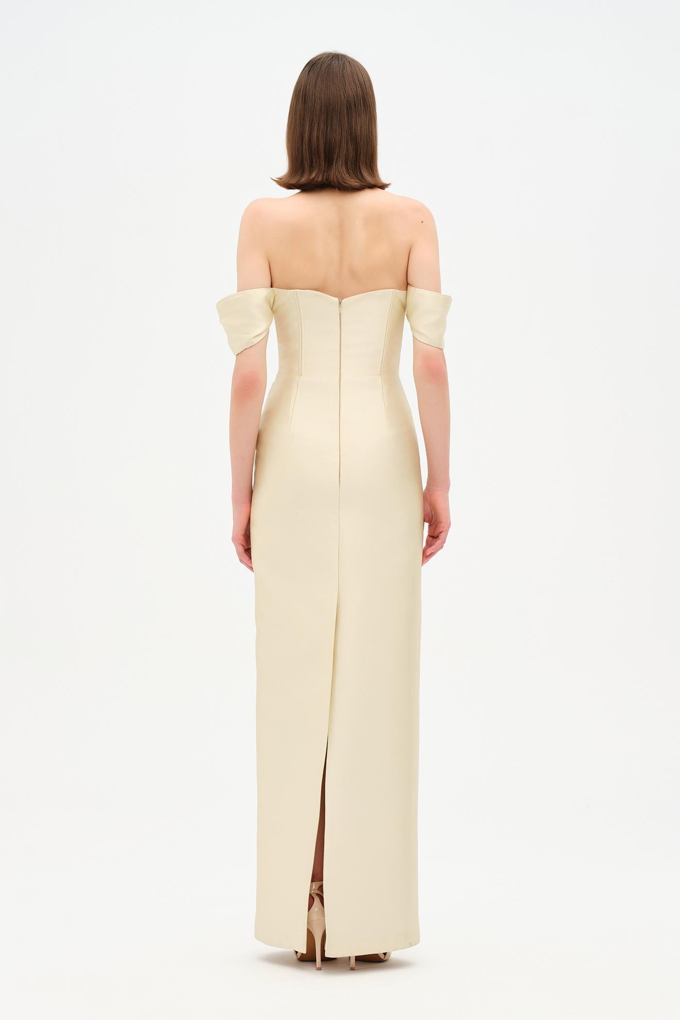 Strapless Off-the-Shoulder Evening Gown - 26054C