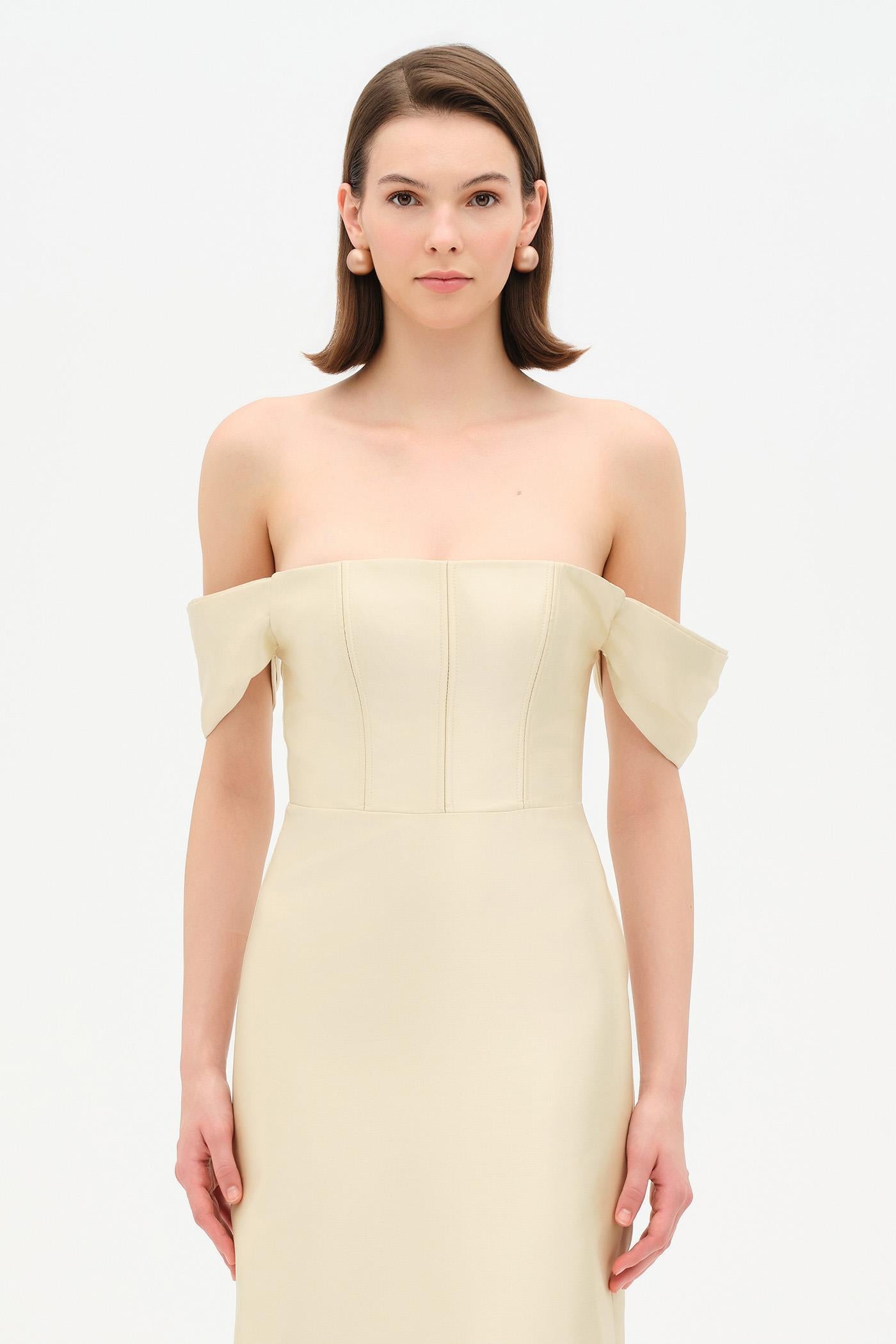 Strapless Off-the-Shoulder Evening Gown - 26054C