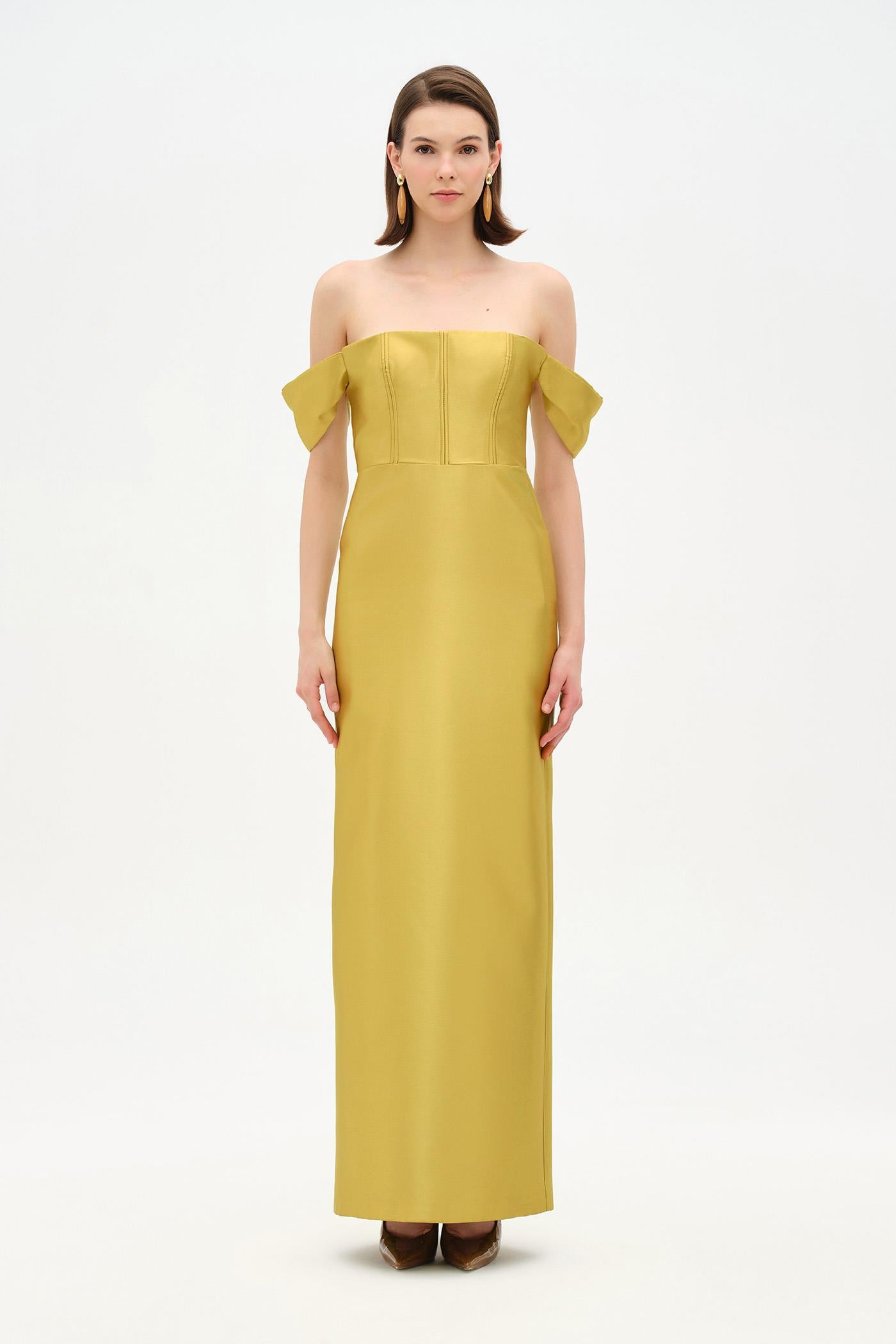 Strapless Off-the-Shoulder Evening Gown - 26054C