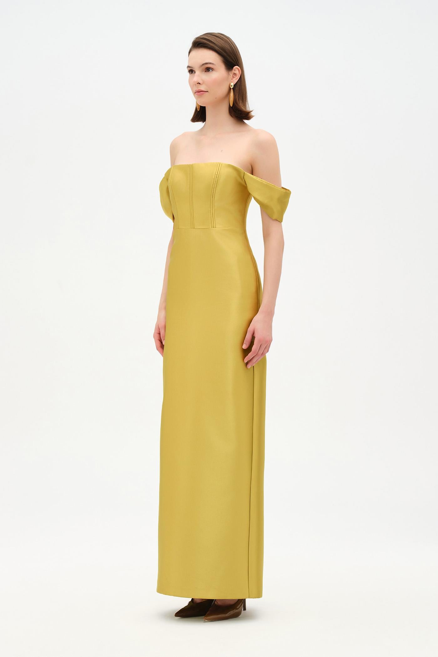 Strapless Off-the-Shoulder Evening Gown - 26054C