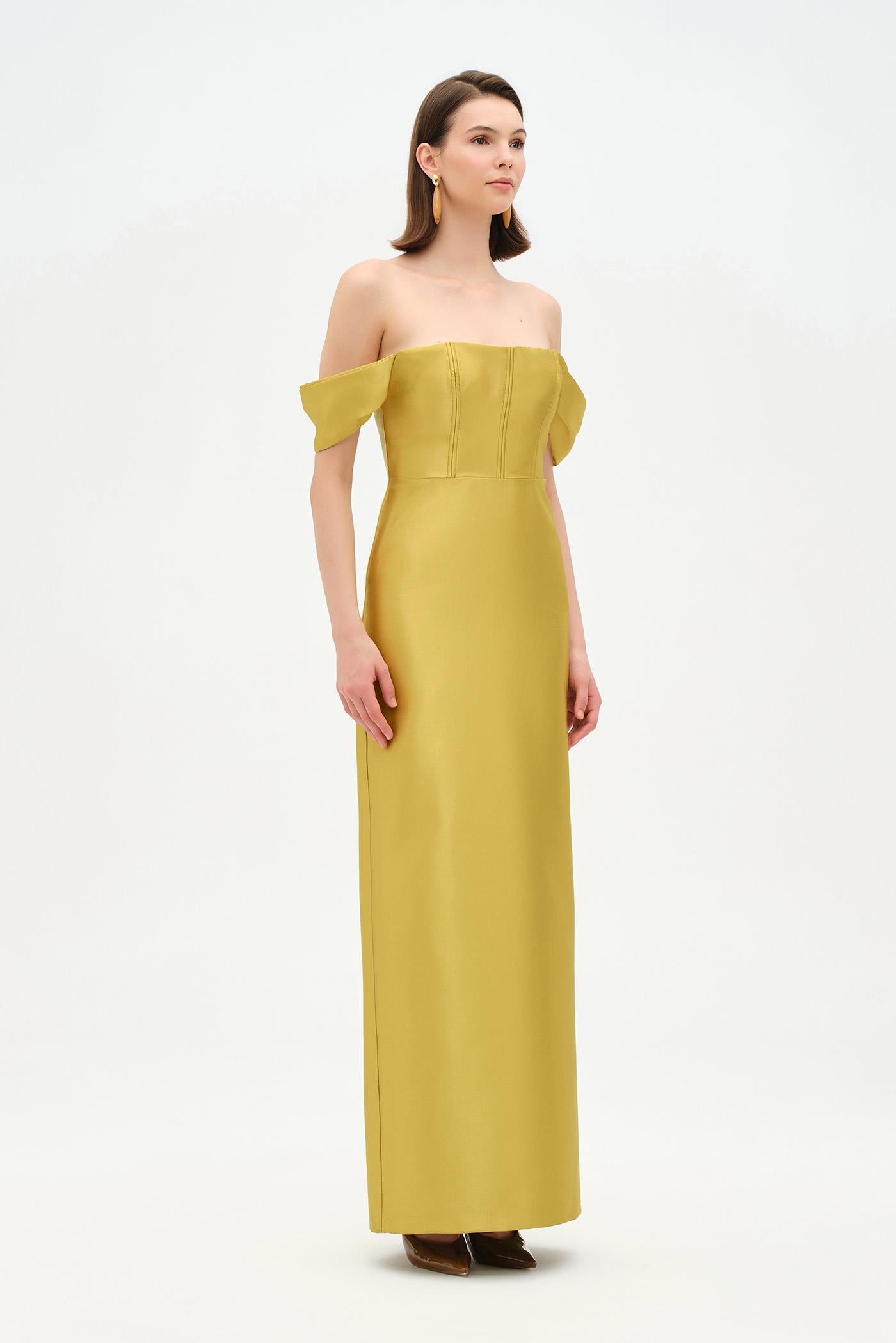 Strapless Off-the-Shoulder Evening Gown - 26054C