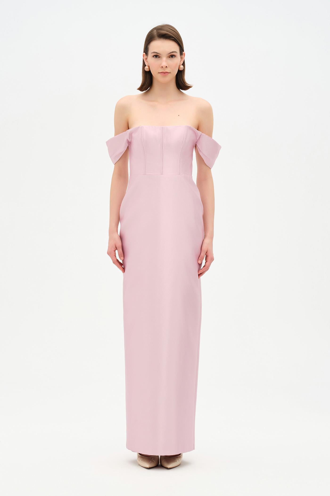 Strapless Off-the-Shoulder Evening Gown - 26054C