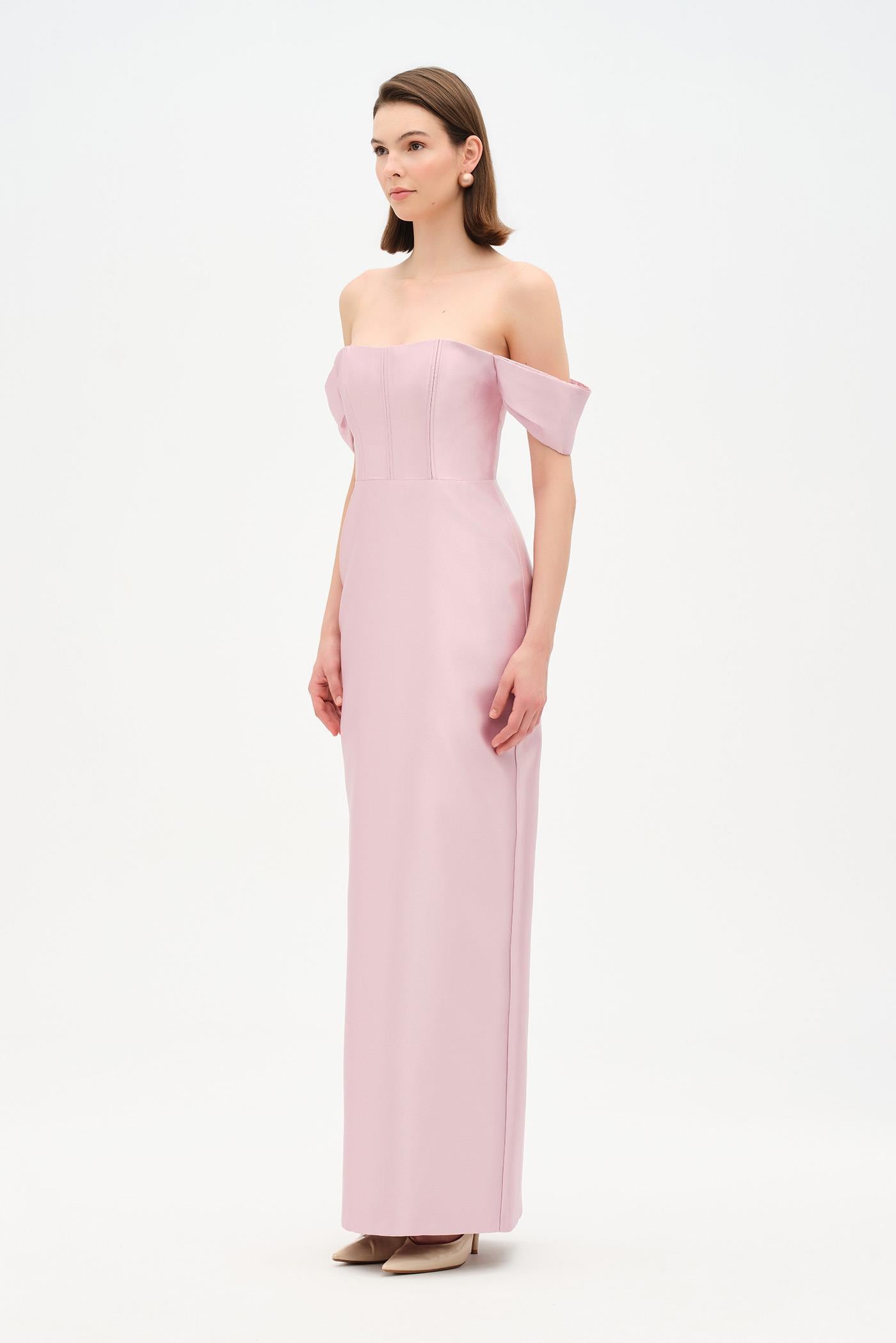 Strapless Off-the-Shoulder Evening Gown - 26054C