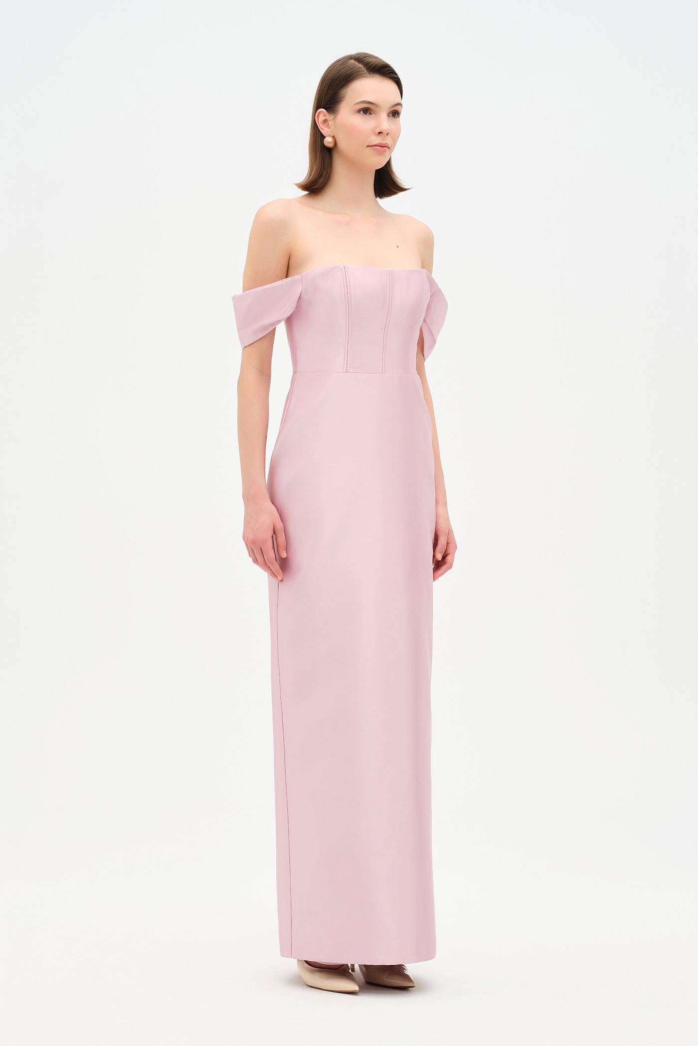 Strapless Off-the-Shoulder Evening Gown - 26054C
