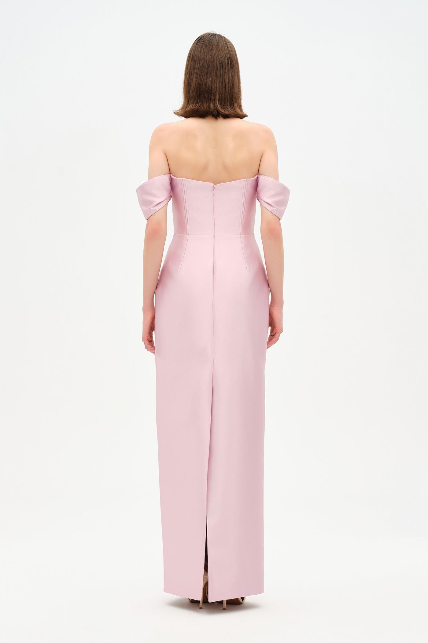 Strapless Off-the-Shoulder Evening Gown - 26054C