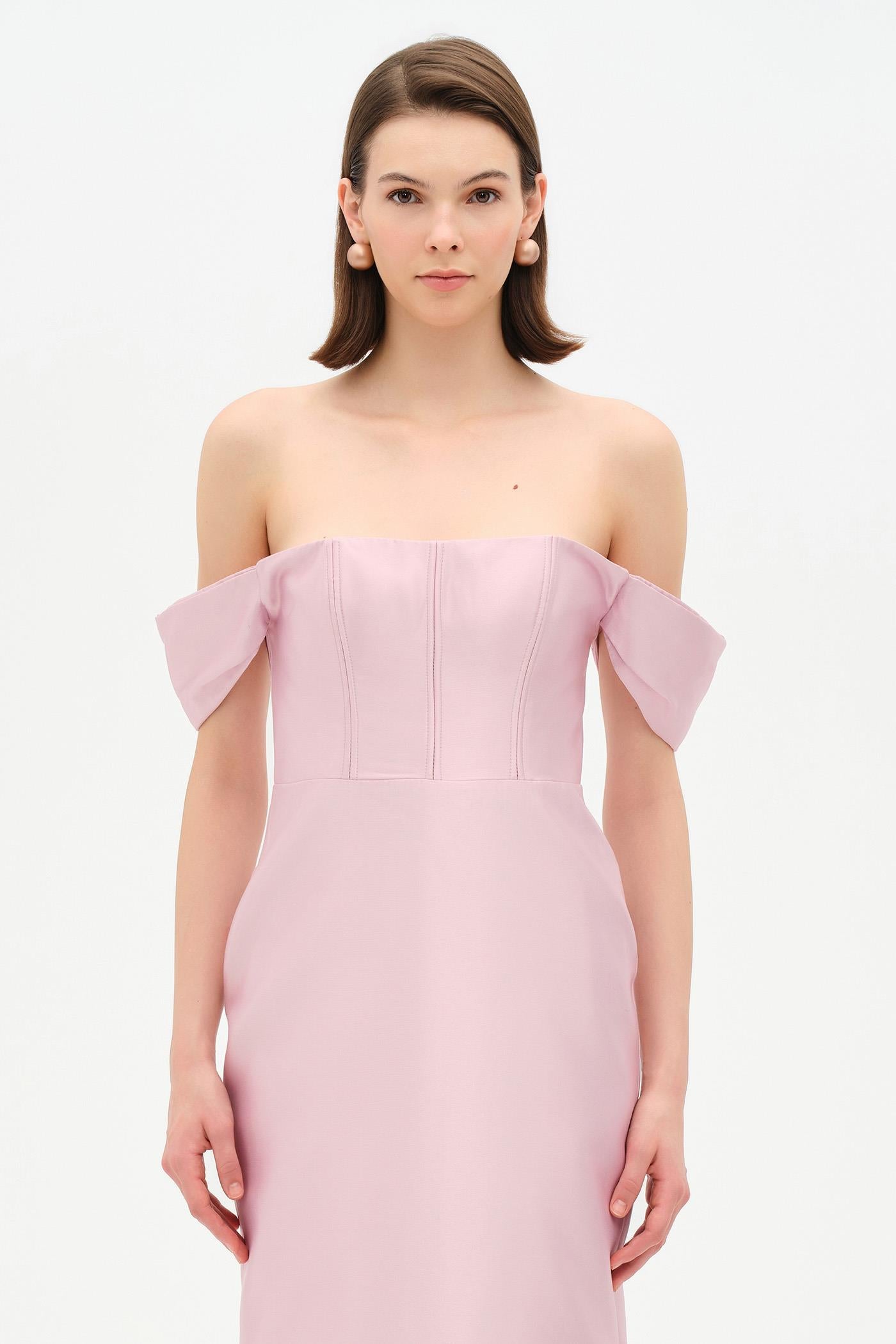 Strapless Off-the-Shoulder Evening Gown - 26054C
