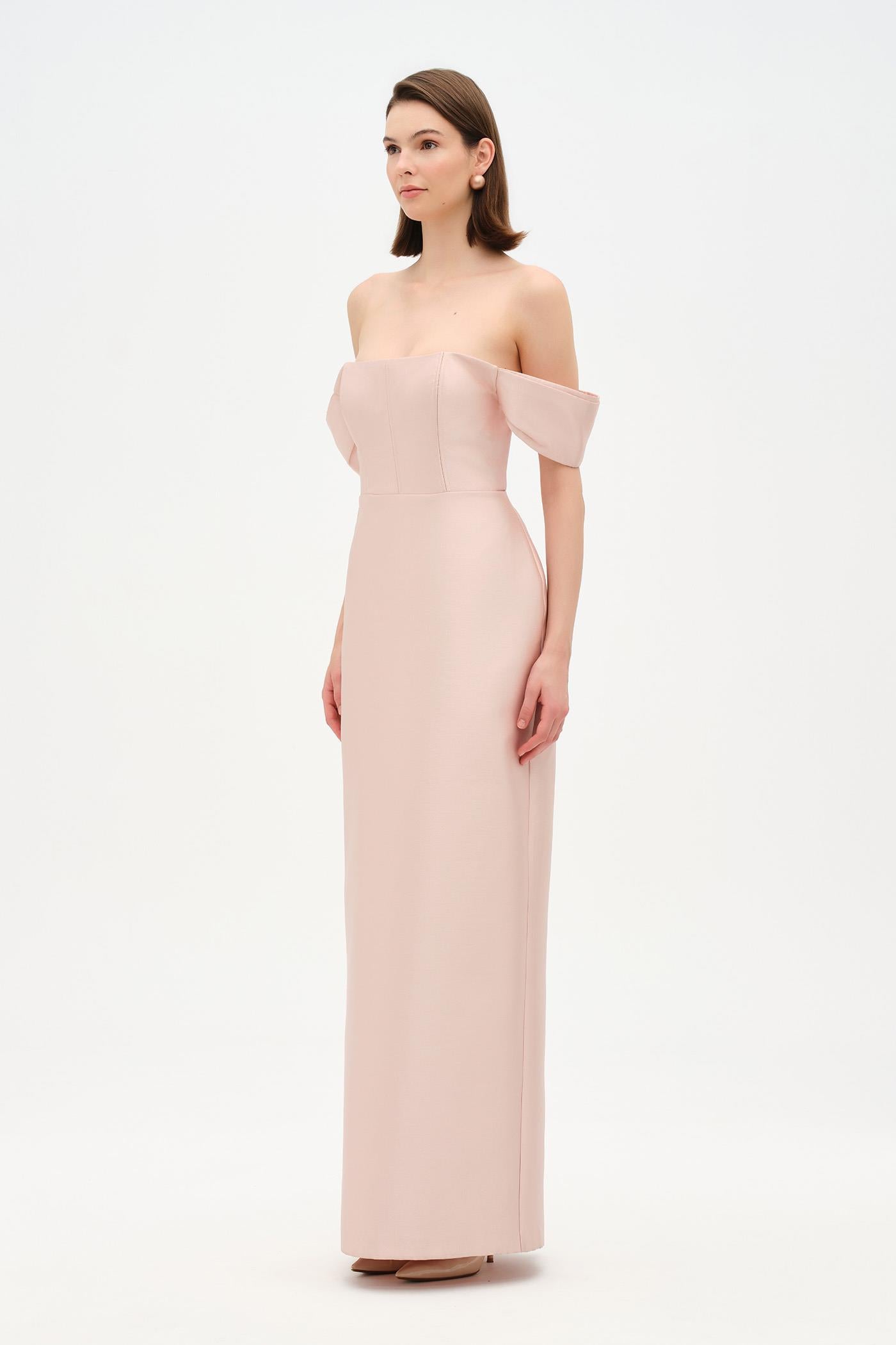 Strapless Off-the-Shoulder Evening Gown - 26054C
