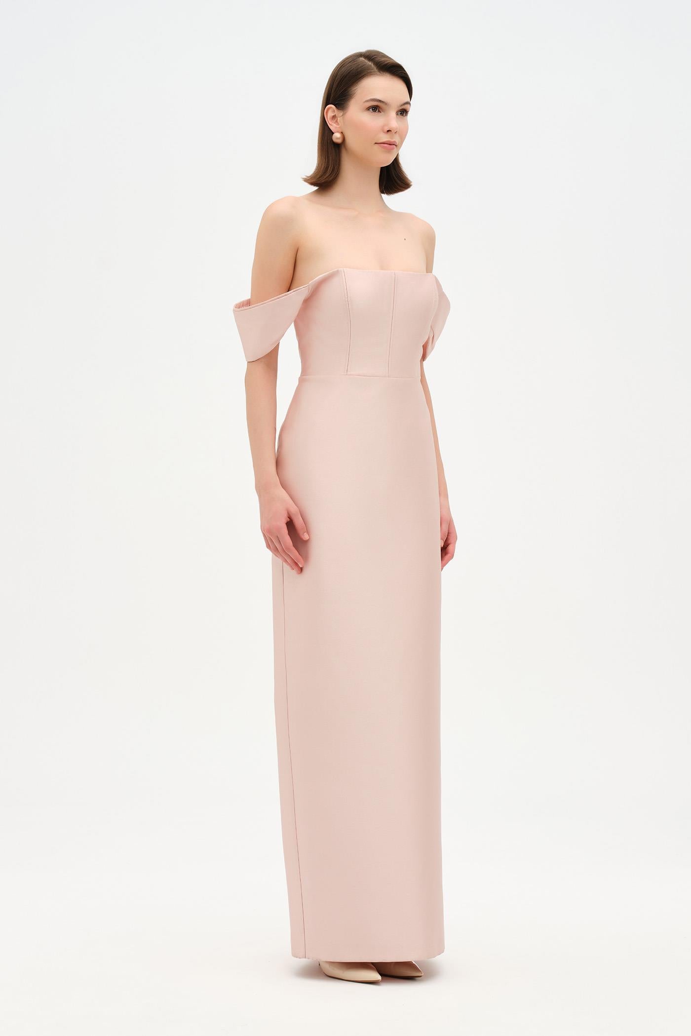 Strapless Off-the-Shoulder Evening Gown - 26054C