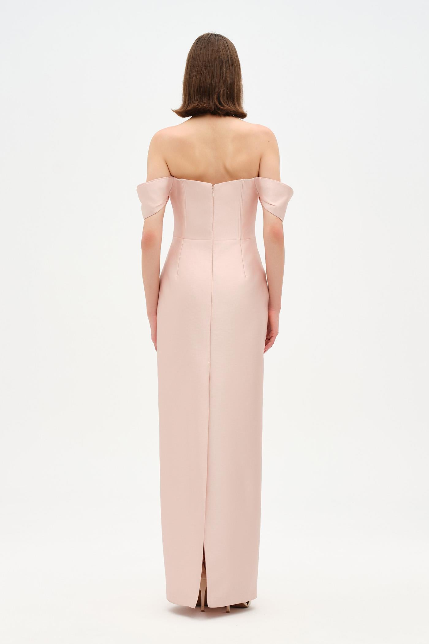 Strapless Off-the-Shoulder Evening Gown - 26054C