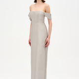 Strapless Off-the-Shoulder Evening Gown - 26054C