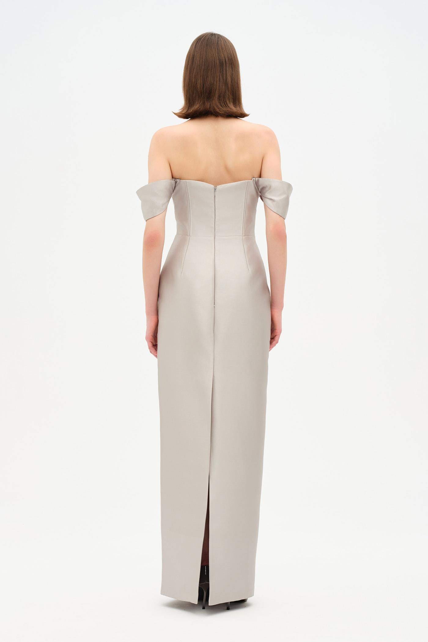 Strapless Off-the-Shoulder Evening Gown - 26054C