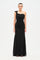 Tek Omuz Bel Drape Çiçek Detaylı Abiye Elbise - 26205C