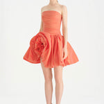 Çiçekli Mini Abiye Elbise - 26004C