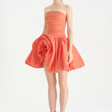 Çiçekli Mini Abiye Elbise - 26004C