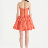 Çiçekli Mini Abiye Elbise - 26004C