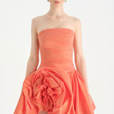 Çiçekli Mini Abiye Elbise - 26004C