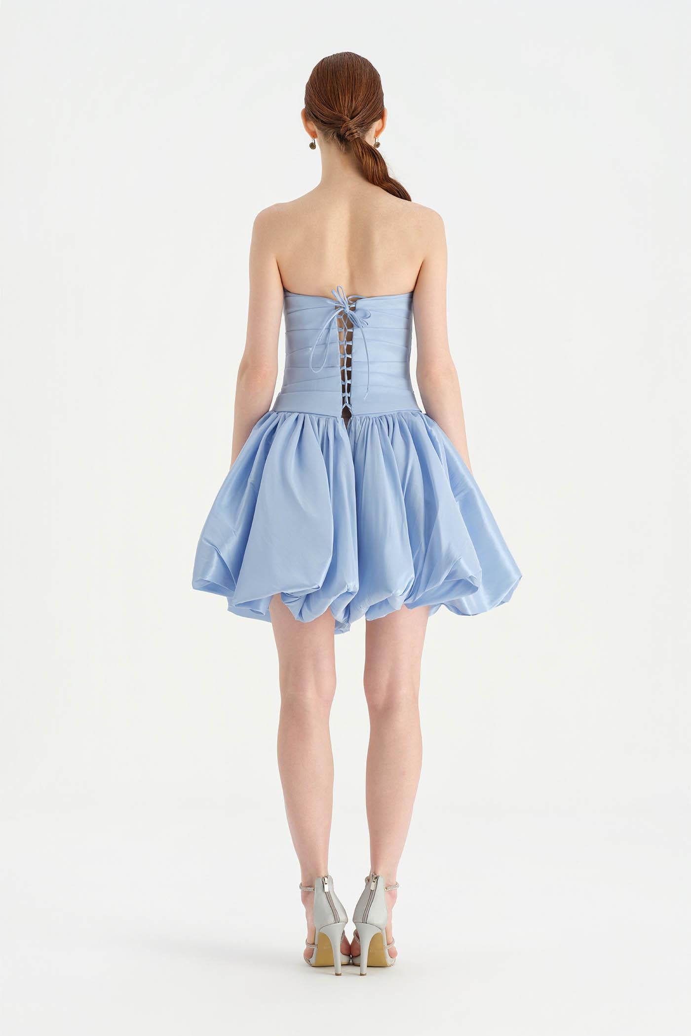 Çiçekli Mini Abiye Elbise - 26004C