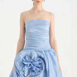 Çiçekli Mini Abiye Elbise - 26004C