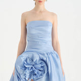 Çiçekli Mini Abiye Elbise - 26004C