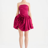 Çiçekli Mini Abiye Elbise - 26004C