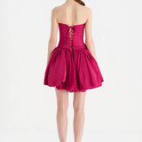 Çiçekli Mini Abiye Elbise - 26004C