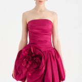 Çiçekli Mini Abiye Elbise - 26004C