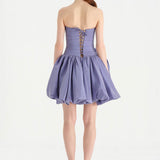 Çiçekli Mini Abiye Elbise - 26004C