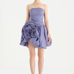 Çiçekli Mini Abiye Elbise - 26004C