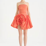 Çiçekli Mini Abiye Elbise - 26004C