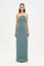 Drape Detaylı Straplez Detaylı Balık Abiye Elbise - 26125C