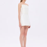 Low Shoulder Taffeta Mini Evening Dress - 9275C