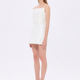 Low Shoulder Taffeta Mini Evening Dress - 9275C