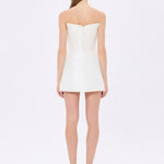 Low Shoulder Taffeta Mini Evening Dress - 9275C