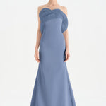 Bust Detailed Strapless Evening Dress - 26102C