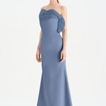 Bust Detailed Strapless Evening Dress - 26102C