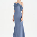 Bust Detailed Strapless Evening Dress - 26102C
