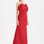 Bust Detailed Strapless Evening Dress - 26102C