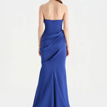 Bant Detaylı Drapeli Balık Abiye Elbise - 26021C