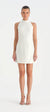 Halter Yaka Mini Abiye Elbise - 26061C - BEYAZ