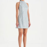 Halter Yaka Mini Abiye Elbise - 26061C