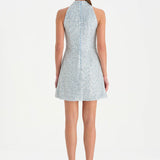 Halter Yaka Mini Abiye Elbise - 26061C