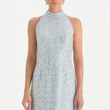 Halter Yaka Mini Abiye Elbise - 26061C