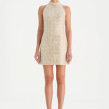 Halter Yaka Mini Abiye Elbise - 26061C